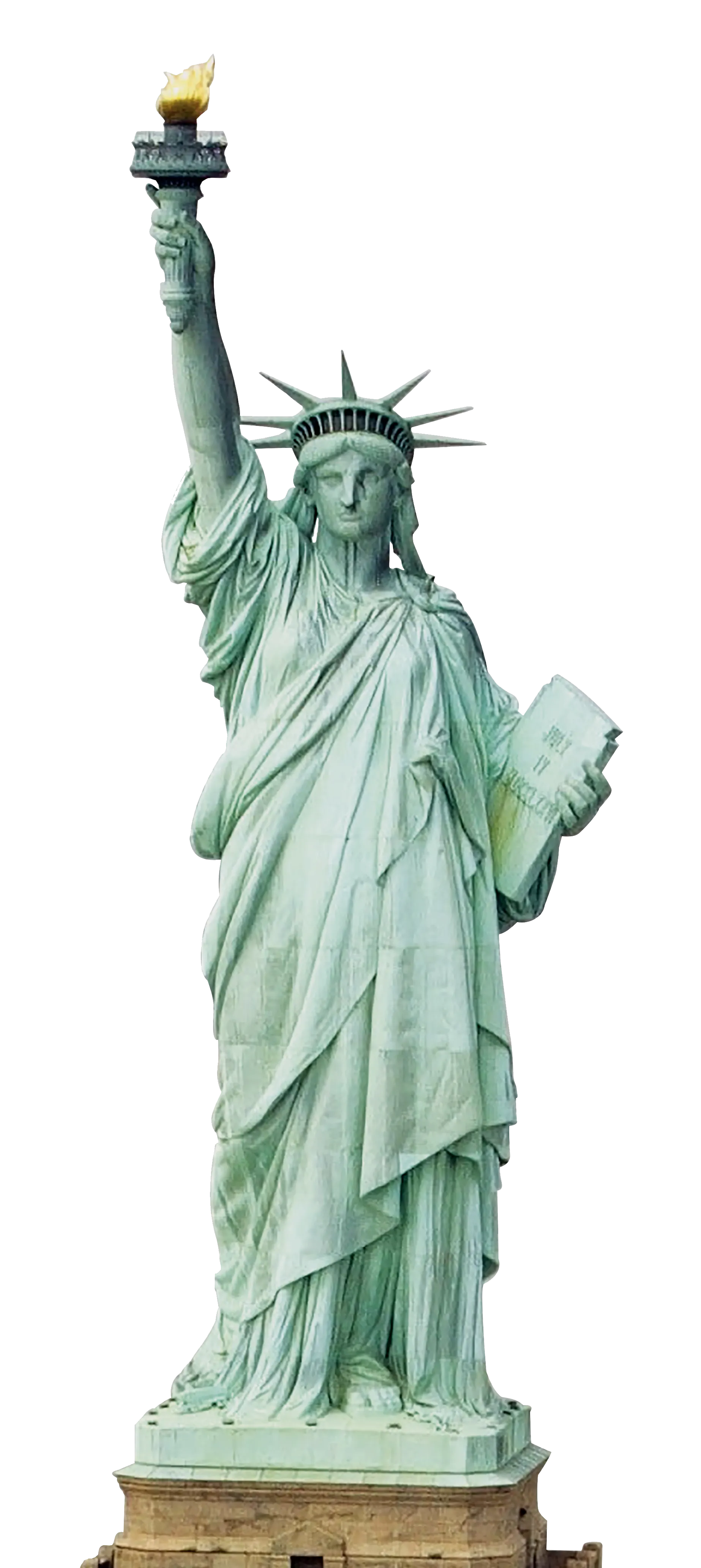 Statue of Liberty silhouette against the sun, dramatic background png